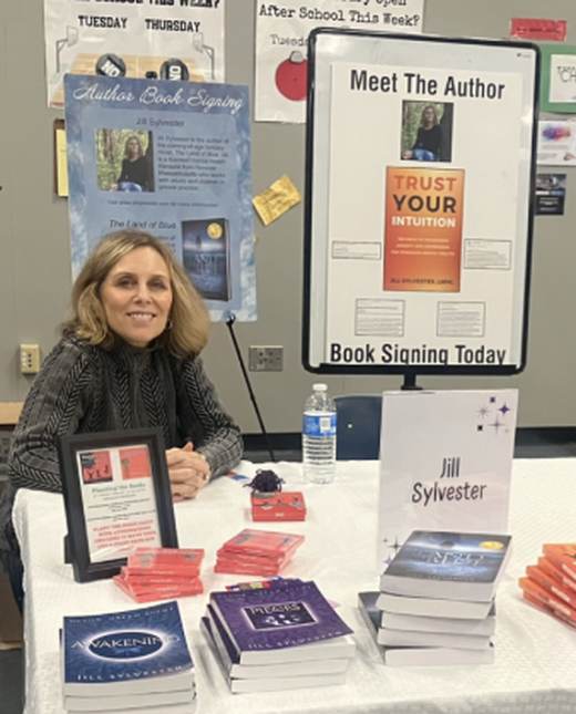 Jill Sylvester at her signing table at the PCIS literary event