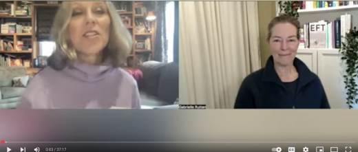 Jill Sylvester interviewing Gabrielle Rutten, MD over video
